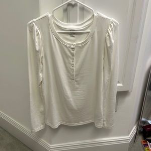 Gap Henley top in cream. Brand new with tags.